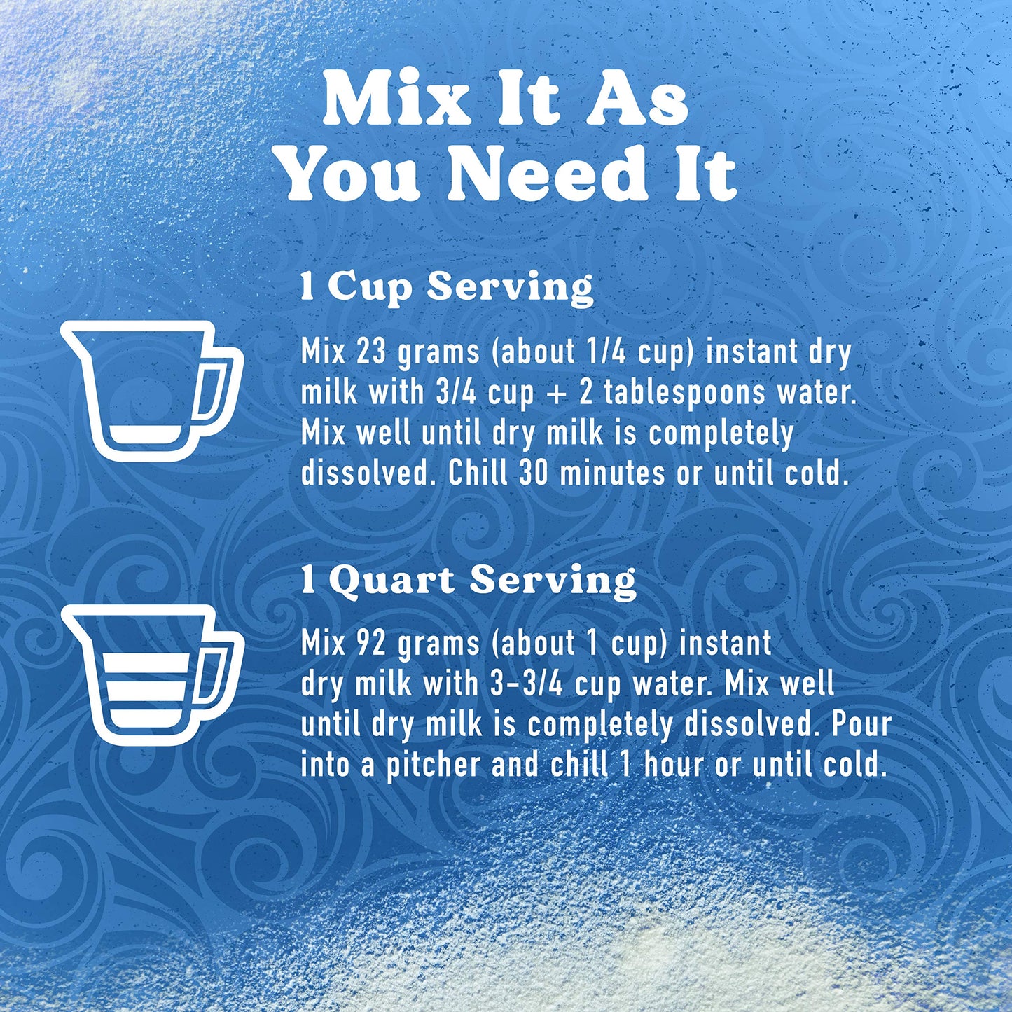 Swiss Miss Nonfat Dry Milk with Vitamins A & D, 45.4 oz - Makes Over 3 Gallons, Perfect for Baking & Cooking