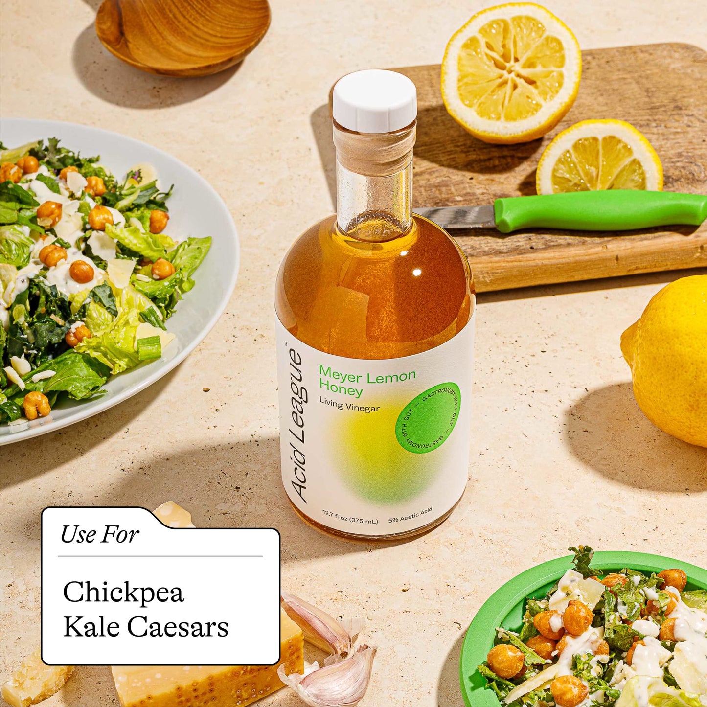 Acid League Vinegar Meyer Lemon Honey Living Vinegar, 12.7 Fl Oz