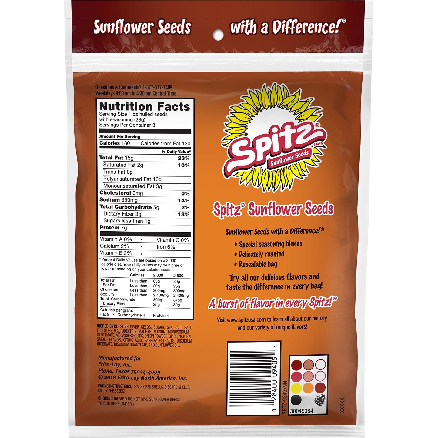 Spitz Sunflower Seeds, Smoky Bbq, 6Oz Bag