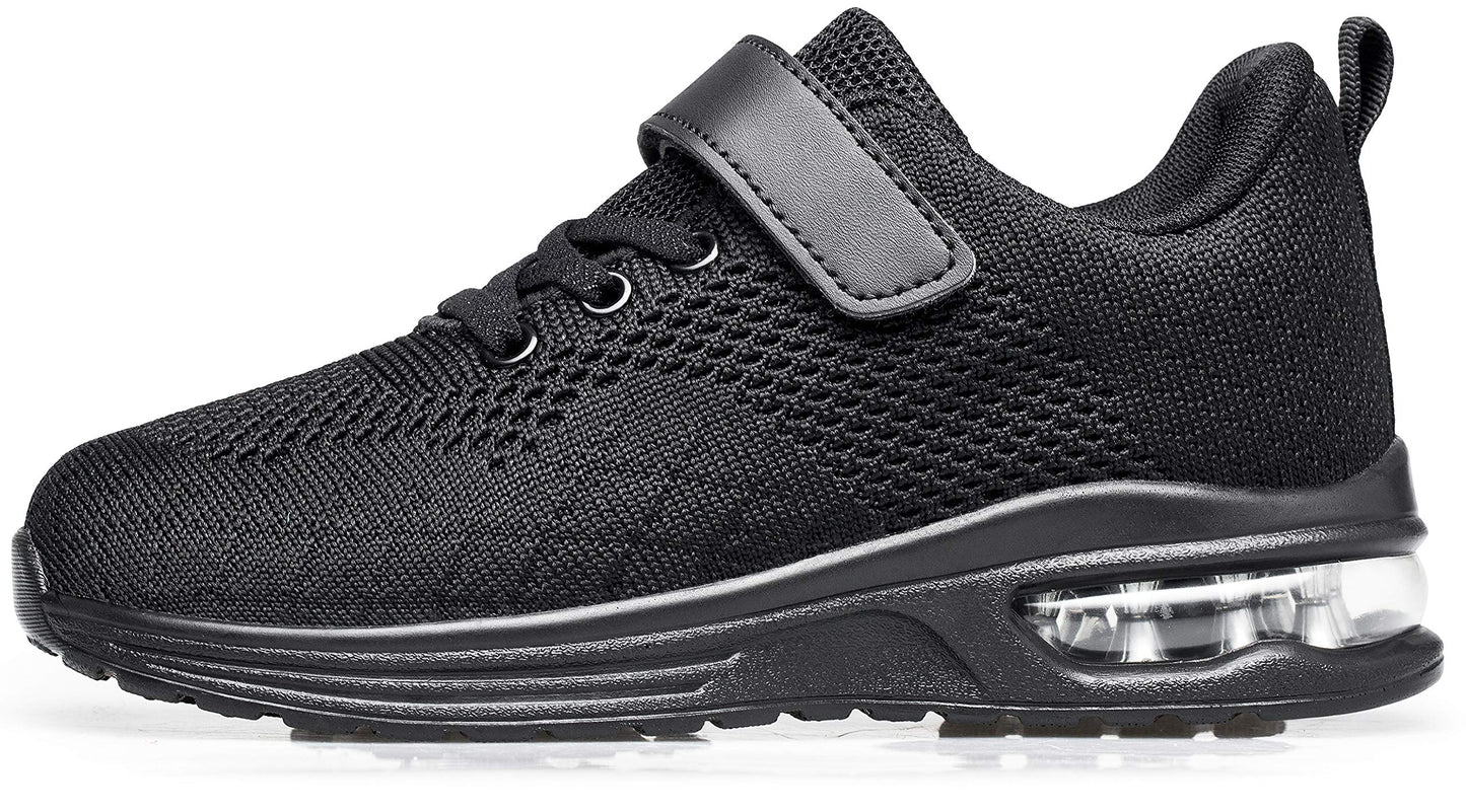 Anlarach Kids Toddler Shoes Boys Girls Athletic Running Shoes Air Cushion Sneakers For Little Kid 1 Allblack