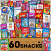 CRAVEBOX Snack and Candy Box Variety Pack - 60 Count Gift Assortment for Kids, Adults, Birthdays, Office, College