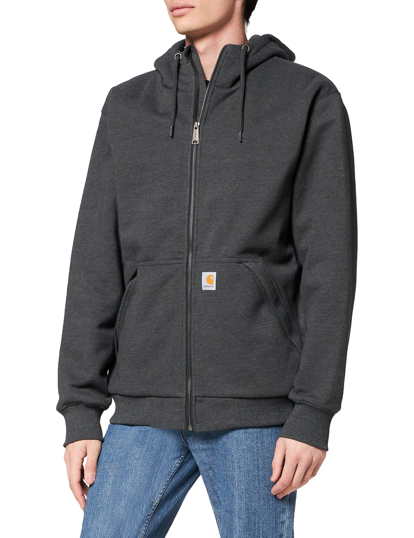 Carhartt Mens Big Tall Rd Rockland Sherpa Lined Hooded Sweatshirt, Carbon Heather, 3X-Largetall