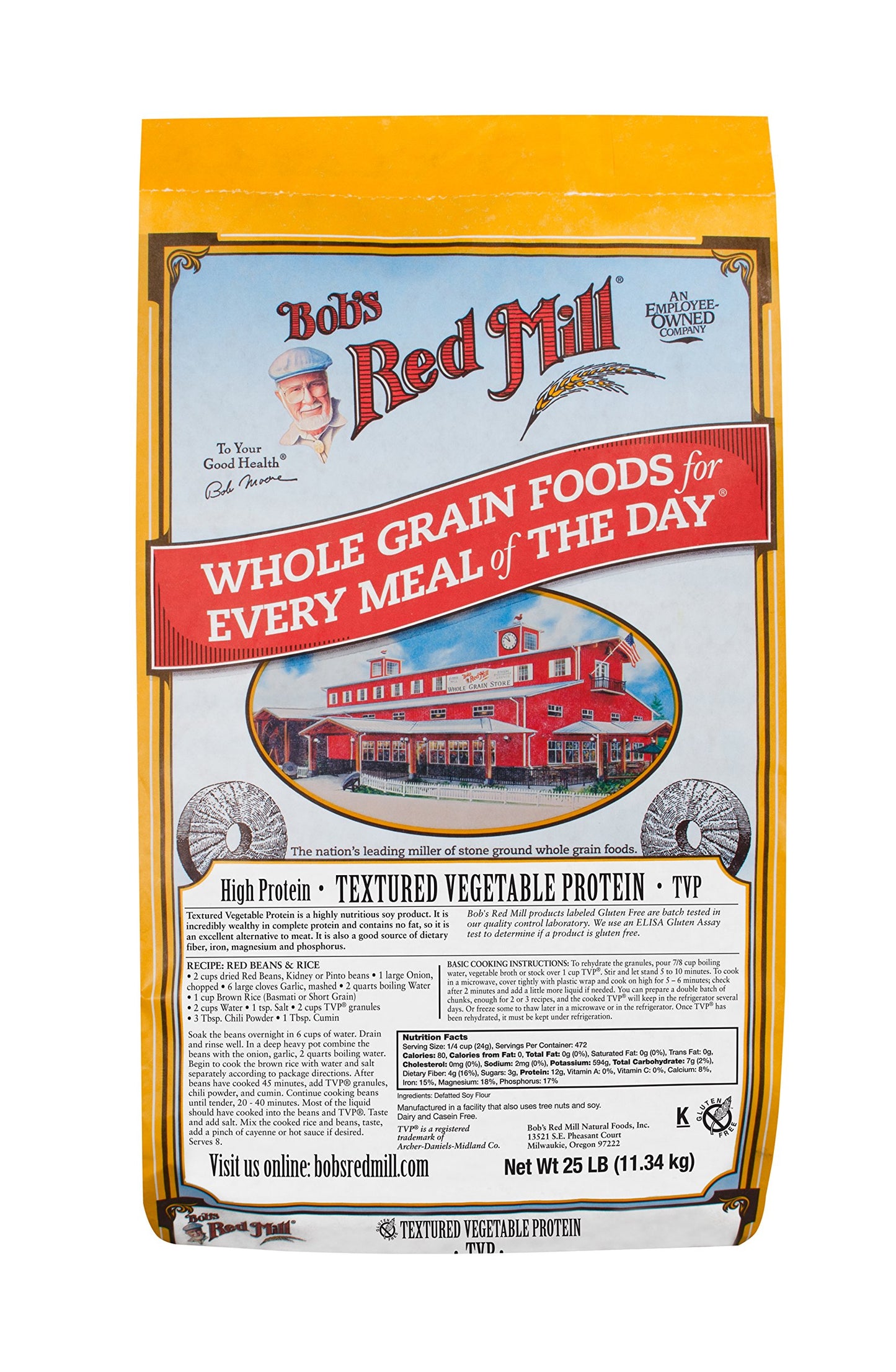 Bob'S Red Mill Textured Vegetable Protein, 25 Pound