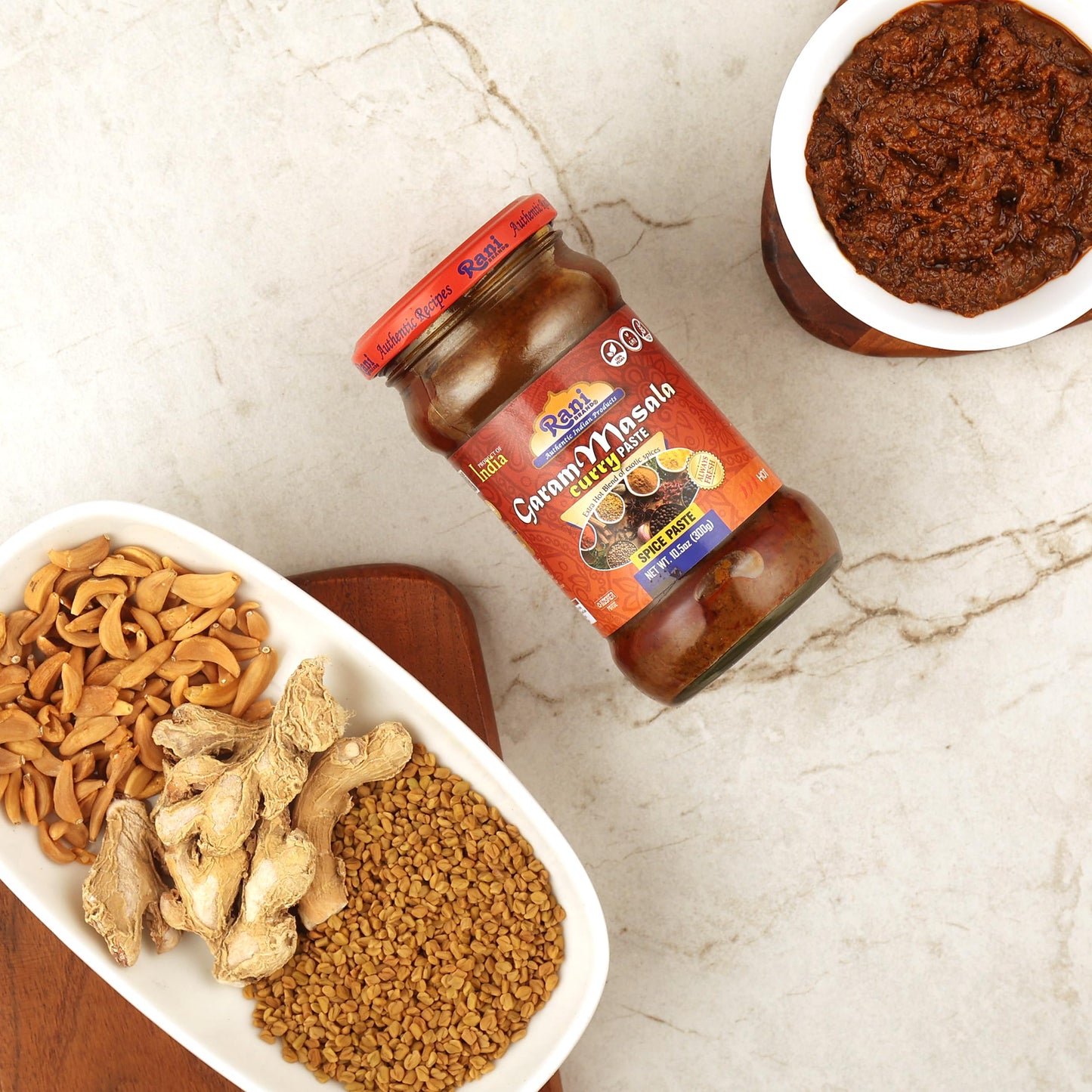 Rani Garam Masala Curry Spice Paste 10.5oz (300g) Glass Jar, Pack of 5+1 FREE ~ No Colors | All Natural | NON-GMO | Kosher | Veg