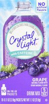 Crystal Light On The Go Energy Grape, 10-Packet Boxes, Caffeine Energy Releasing, 1.1 Ounce (Pack of 4)