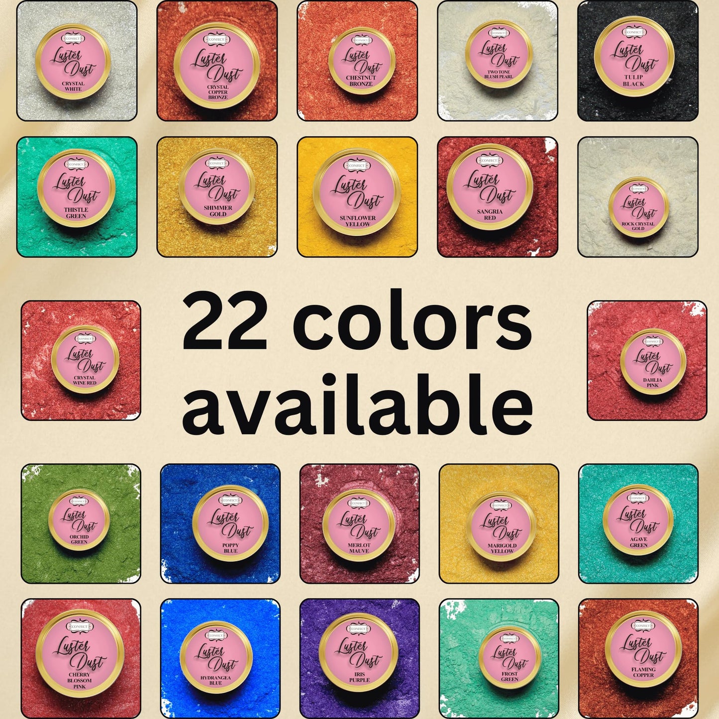 Confect - Luster Color Dust - Shimmer Gold - 5Gms