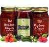 Green Jay Gourmet Spicy Jam Variety Pack - All-Natural Raspberry Jalapeno Jam, Strawberry Jalapeno Jam, Blackberry Jalapeno Jam