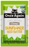Once Again Organic Creamy Sunflower Butter - 1.15Oz Squeeze Packs, 10 Count - Lightly Salted & Sweetened - Peanut Free, Usda Organic, Gluten Free Certified, Vegan, Kosher
