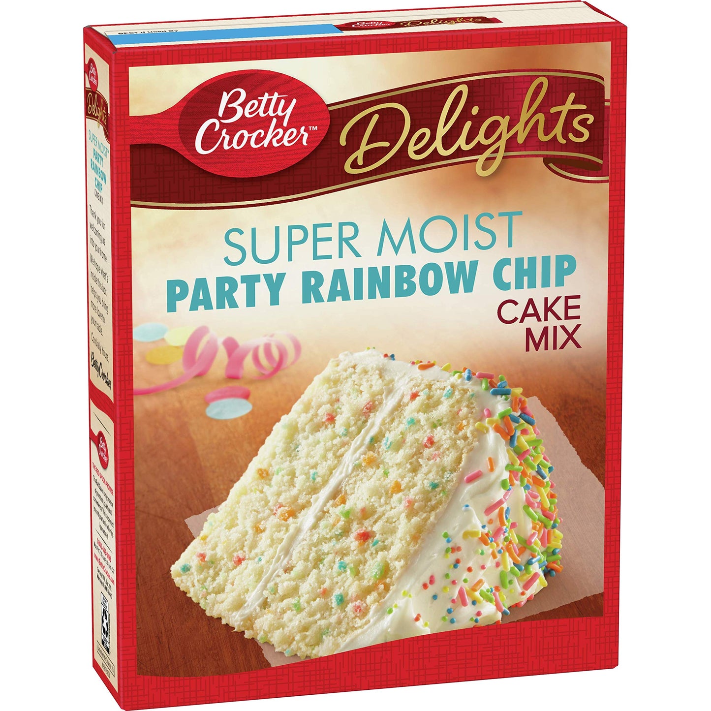 Betty Crocker Super Moist Rainbow Chip Cake Mix, 15.25 Oz (Pack Of 12)