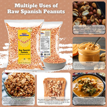 Rani Raw Spanish Peanuts 100% Natural With Skin (Uncooked, Unsalted) 48Oz (3Lbs) 1.36Kg Bulk ~ Vegan | Gluten Friendly | Fresh P