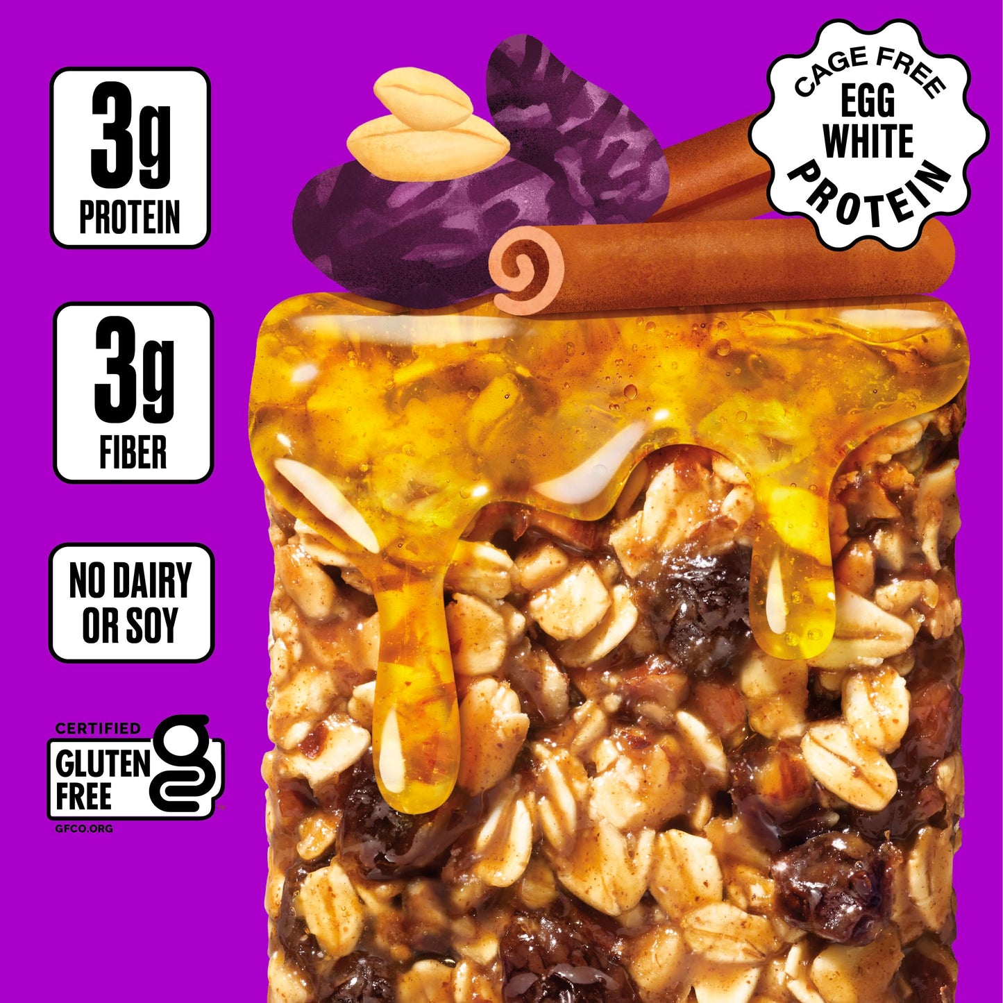 Over Easy Mini Granola Bars, Oatmeal Raisin, 100 Calories, Gluten Free, Dairy Free, 20 Count