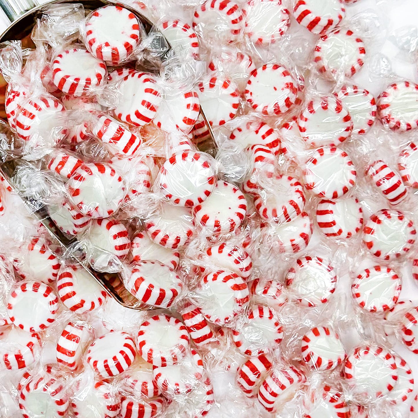 Starlight Peppermint Hard Candy - Bulk 2 Pounds (Approx 170 Count) - Individually Wrapped Peppermints, Starlights Mints - Refres