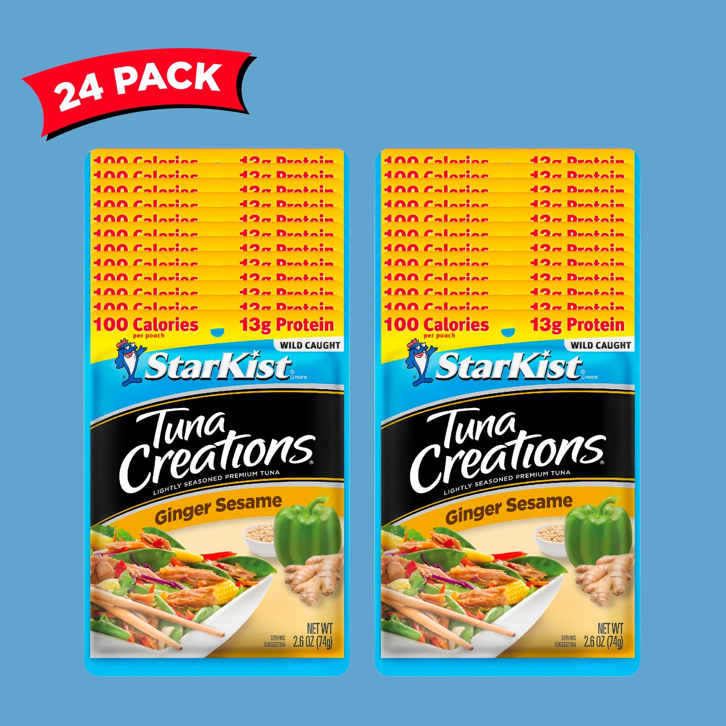 Starkist Tuna Creations Ginger Sesame, 2.6 Oz, Pack Of 24