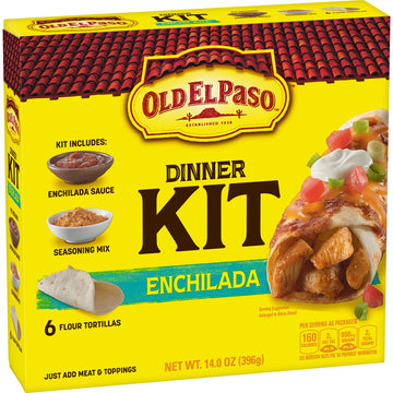 Old El Paso Enchilada Dinner Kit With Flour Tortillas, Enchilada Sauce & Seasoning Mix, 14 oz.