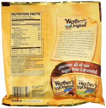 Storck Usa Werthers Sugar Free Caramel Coffee Hard Candies, 2.75 Oz