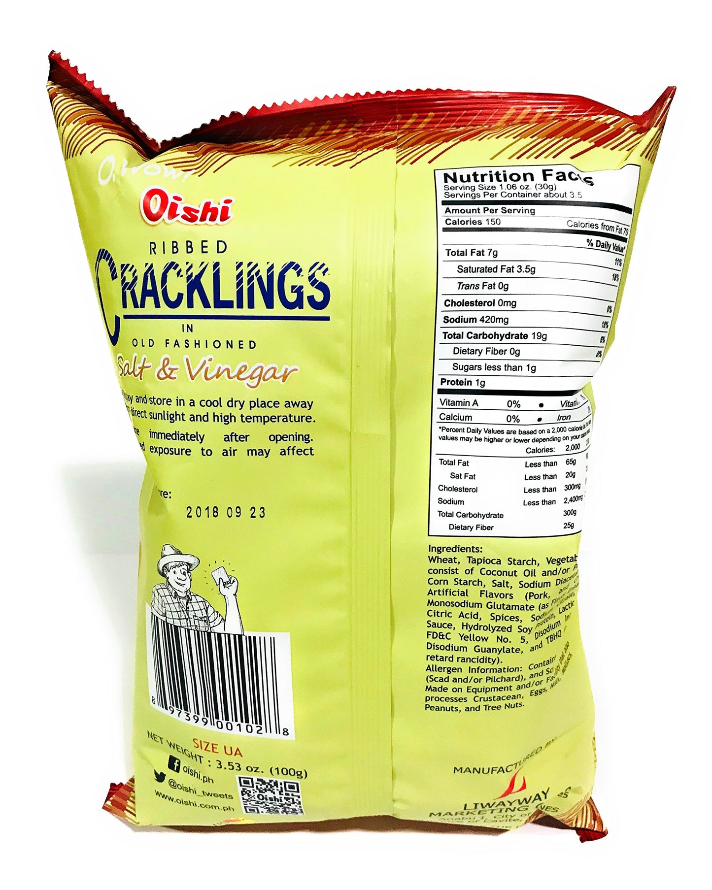Oishi lings Snack Pack, malt-inspired Match Flavor, 90g (3 Pack)