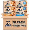 Quaker Protein Granola Bars 2 Flavor Variety Pack 10g Protein 1.41 oz Bars 20ct