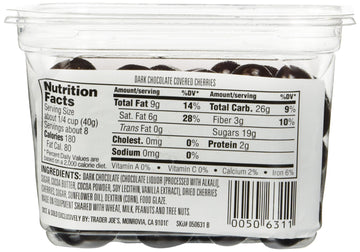 Trader Joe s Dark Chocolate Covered Cherries No Artificial Colors or Flavors, No Preservatives ,12 OZ
