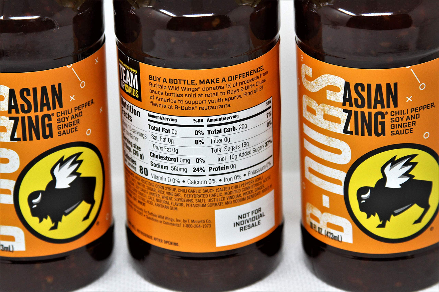 Buffalo Wild Wings Fan Fave - 3 - 16 Fl oz pack bottles (Asian Zing)