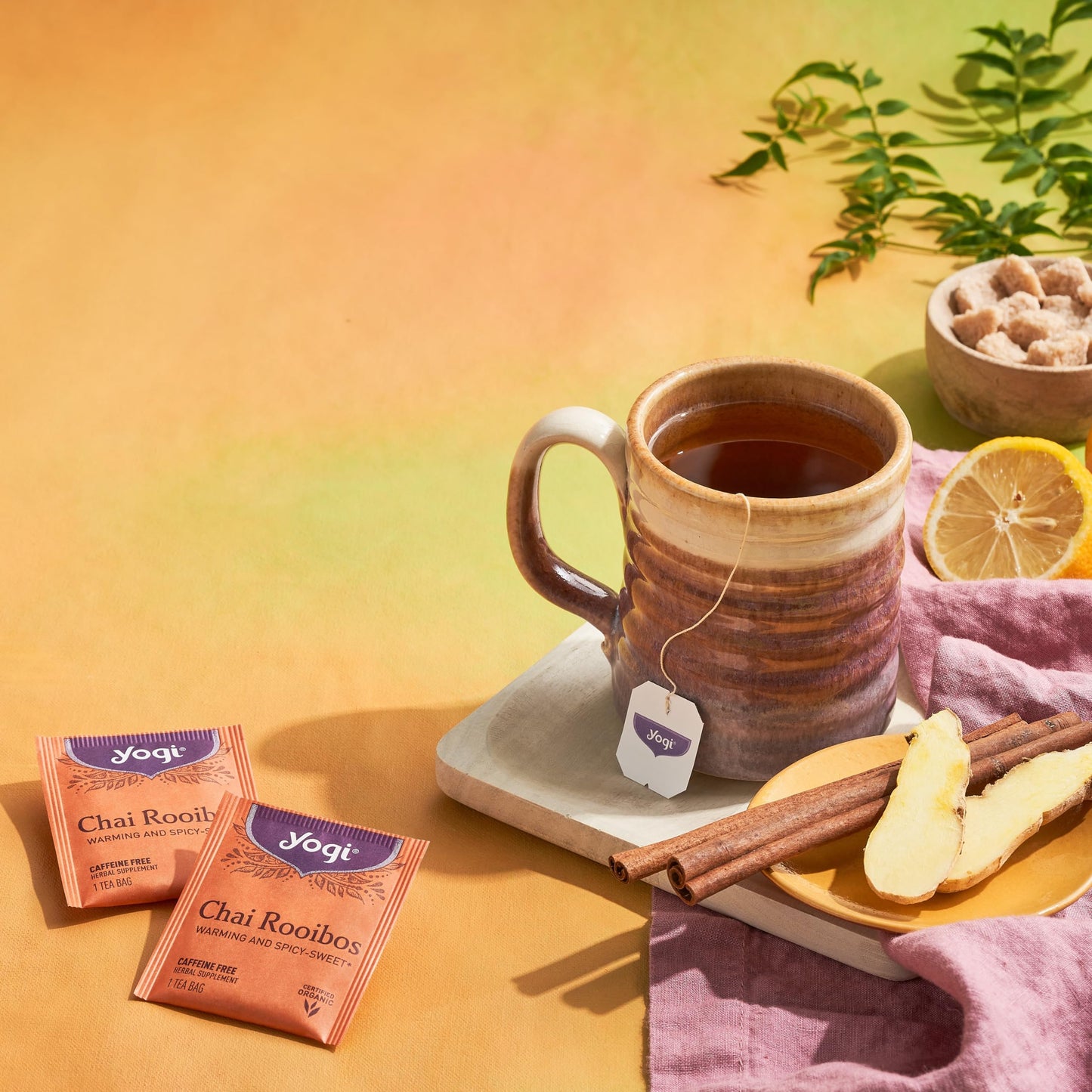 Yogi Tea Chai Rooibos Herbal Tea, 16 Count, Yellow, Model 0076950415331