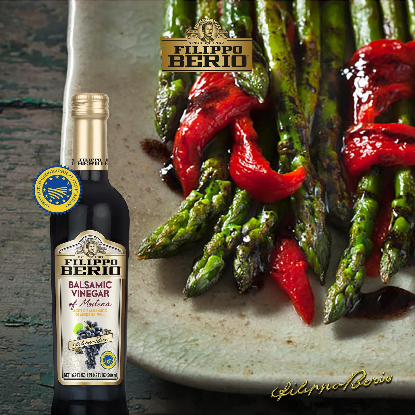 Filippo Berio Balsamic Vinegar Of Modena 16.9 Fl Oz Glass Bottle