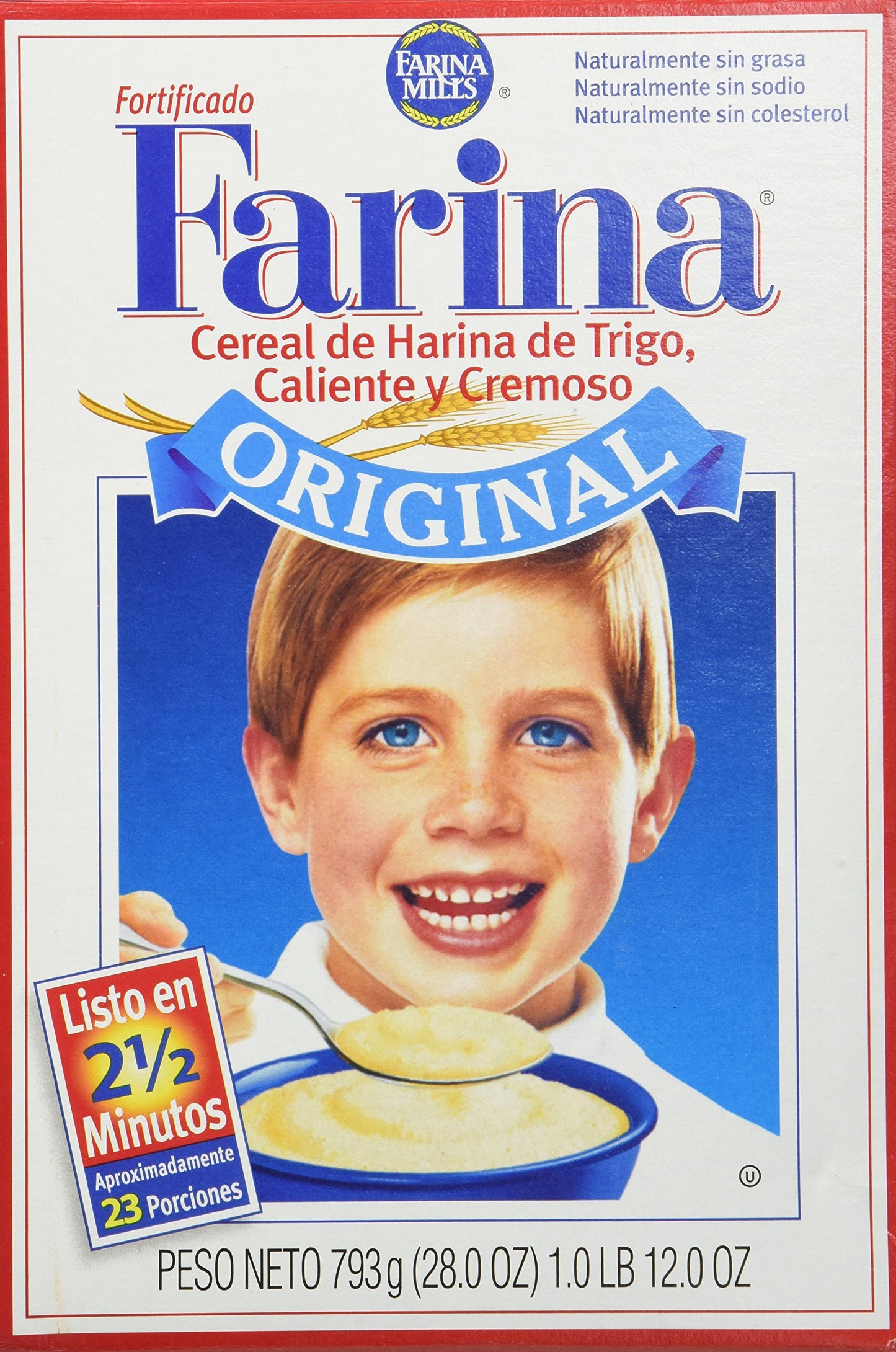 Malt-O-Meal Farina Mills Fortified Hot Wheat Cereal, 28 oz (1.75 lb) - Creamy Texture, Packaging May Vary