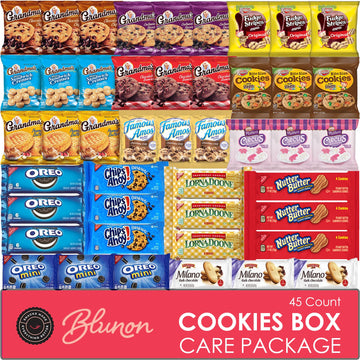 Cookies Individually Wrapped Variety Pack - Cookies Bulk Assortment Care Package Sampler (45 Count)