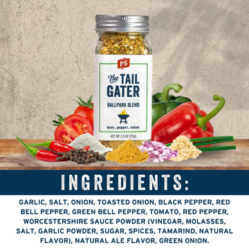 PS Seasoning The Tailgater All-Purpose Seasoning, Toasted Onion & Pepper Flavor, 2.8 Ounce