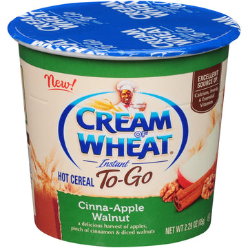 Cream of Wheat Instant Hot Cereal To-Go Cups, Cinna-Apple Walnut, 2.29 Ounce (Pack of 6)