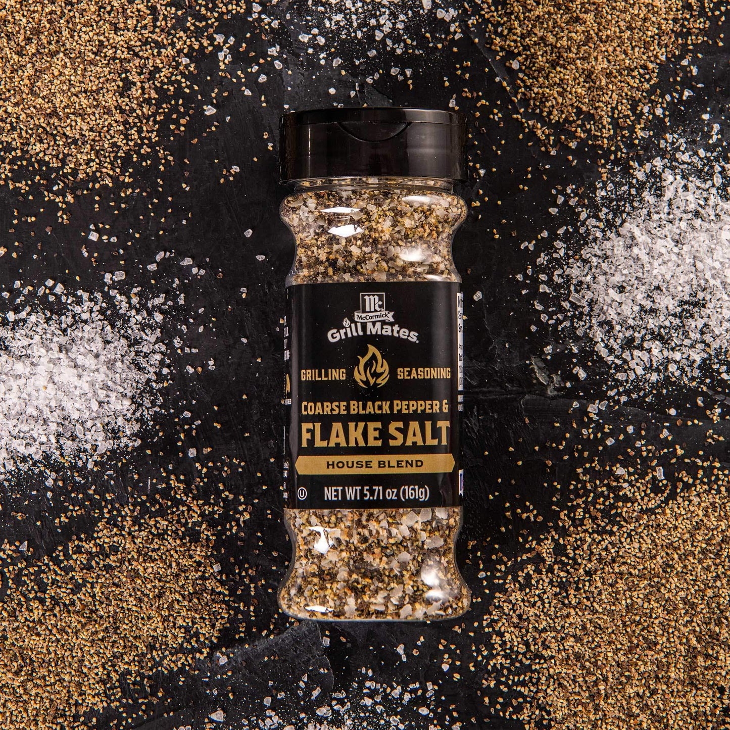 McCormick Grill Mates Coarse Black Pepper & Flake Salt Grilling Seasoning, 5.71 oz