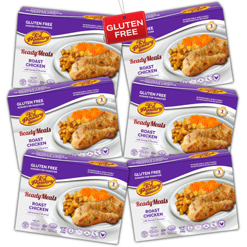KJ Poultry Kosher for Passover Gluten Free Meals, Roast Chicken with Potato & Carrots, Halal, (6 Pack) Prepared Entree Fully Coo