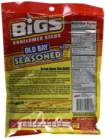 Bigs Old Bay Catch Of The Day Seasoned Sunflower Seeds, 5.35 Ounce -- 12 Per Case