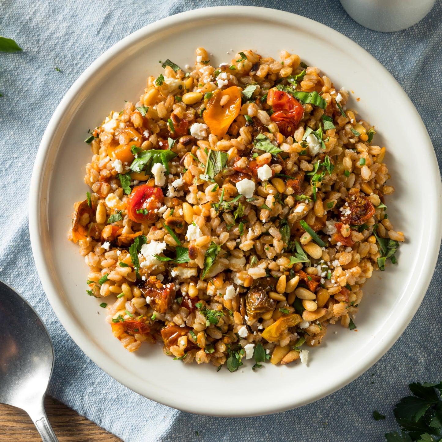 Hampton Distribution Farro Bulk Bag, 2.5 Pound, Good Source of Dietary Iron, Fiber, and Protein, Brown