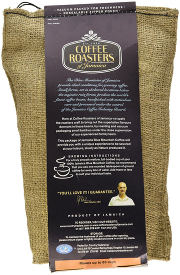 Coffee Roasters Of Jamaica - 100% Jamaica Blue Mountain Coffee (16Oz Whole Beans)