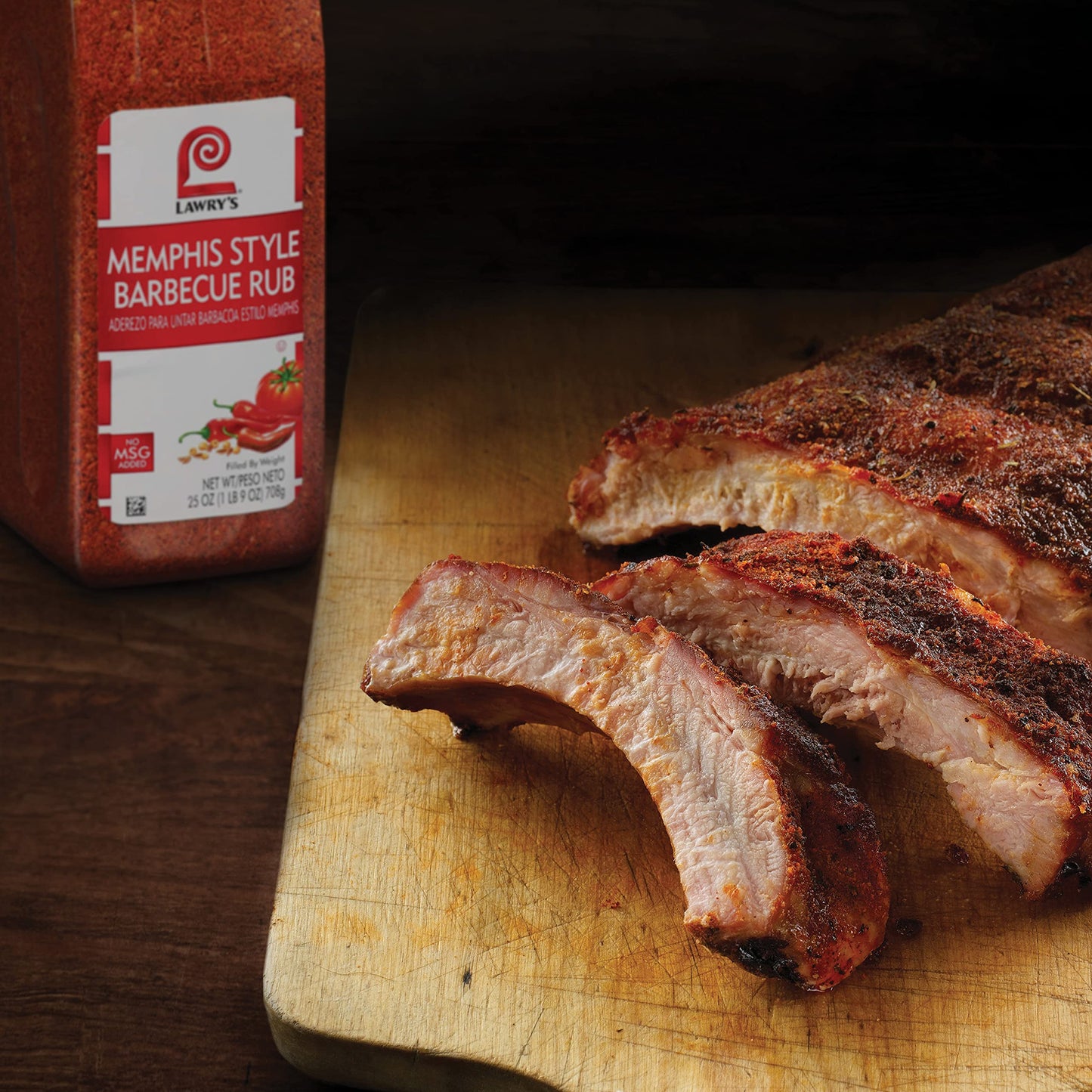 Lawrys Memphis Style Barbecue Rub - 25 oz Container, Perfect for BBQ Wings, Ribs, Brisket and More