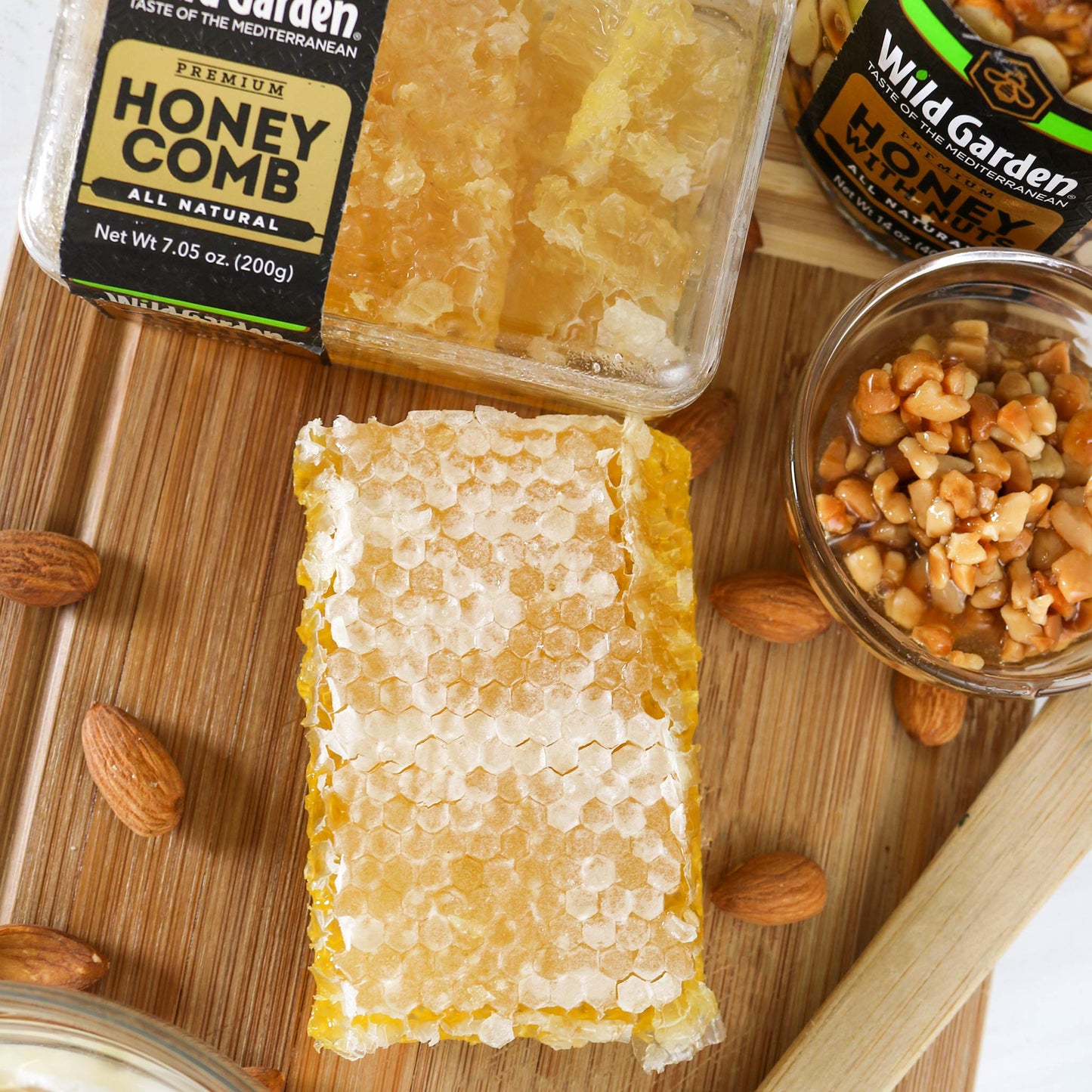 Wild Garden Raw Gourmet Honeycomb, 100% Pure, All-Natural, 7.05 oz, Gold