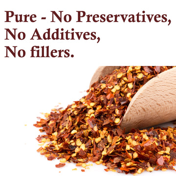 The Spice Way Crushed Red Pepper Flakes - 8 Oz - Hot Red Chili Pepper Flakes - Premium Quality, All-Natural, And Preservative-Fr
