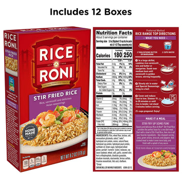 Quaker Rice A Roni Fried Rice, 6.2 Oz (Pack Of 12)