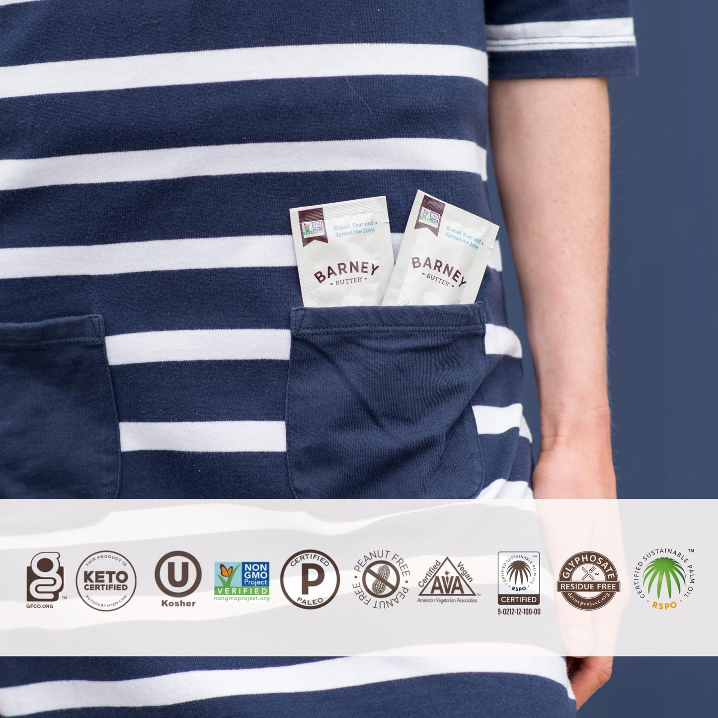 Barney Butter Almond Butter Snack Packs, Bare Smooth, 0.6 Ounce (Pack Of 12), No Added Sugar Or Salt, Skin-Free Almonds, Non-Gmo, Gluten Free, Keto, Paleo, Vegan