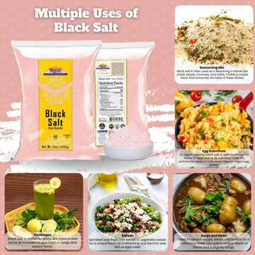 Rani Black Salt Powder (Kala Namak) Mineral 14oz (400g) ~ Unrefined, Pure and Natural | Vegan | Gluten Friendly | NON-GMO | Indi