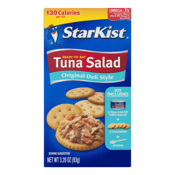 StarKist Snack-To-Go Ready to Eat Meals Tuna Salad Kit, 3.6 oz (12 Pack) Classic Tuna Salad with Crackers Kit.