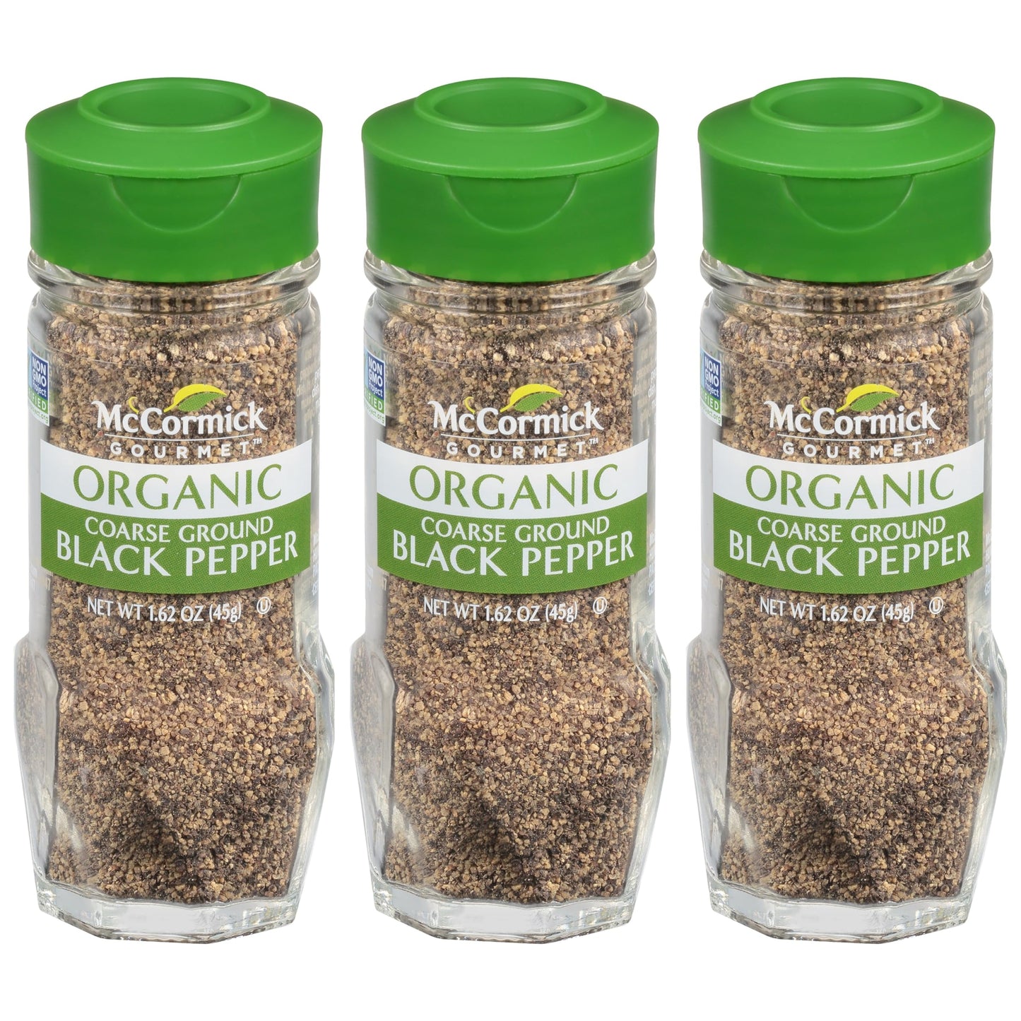Mccormick Gourmet Organic Coarse Ground Black Pepper, 1.62 Oz (Pack Of 3)