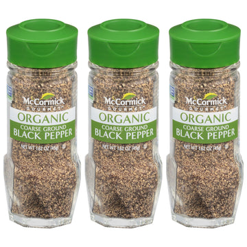 Mccormick Gourmet Organic Coarse Ground Black Pepper, 1.62 Oz (Pack Of 3)