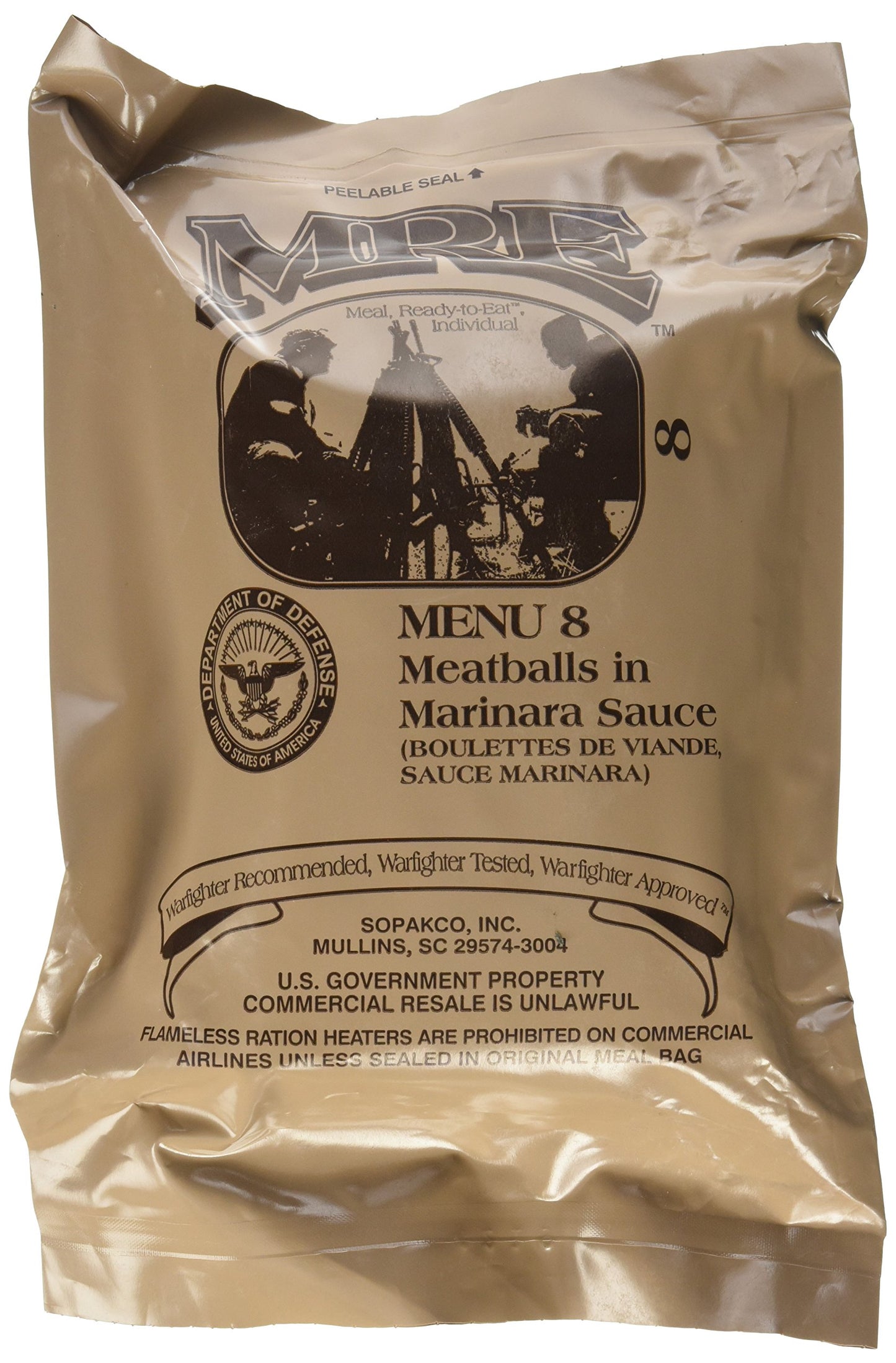 Ultimate 2018 Us Military Mre Complete Meal Inspection Date January 2018 Or Newer (Meatball Marinara)
