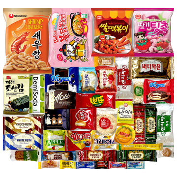 Dagaon Korean Snack Box 42 Count – Variety of Chips, Biscuits, Cookies, Pies, and Candies – Perfect Treats for Any Occasion