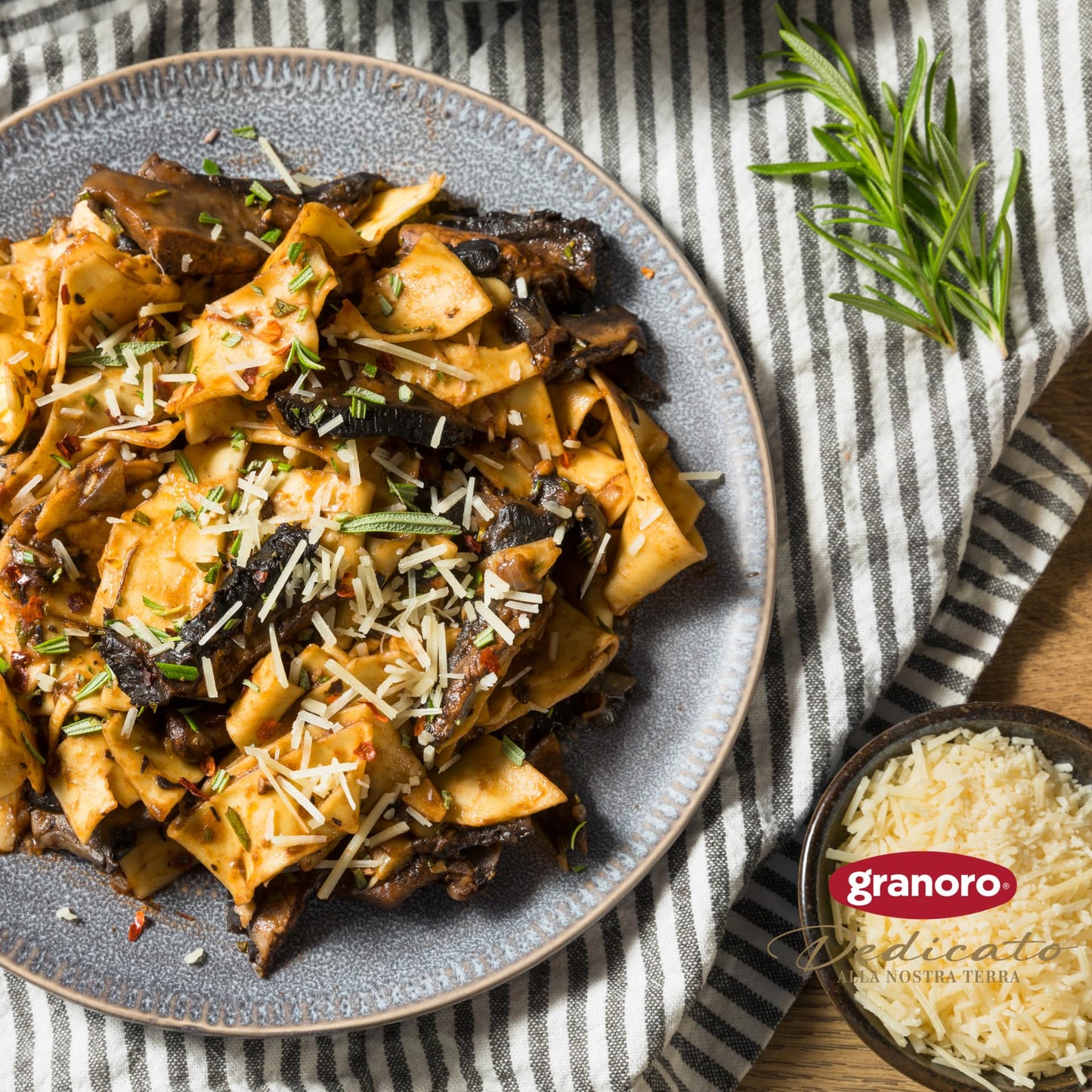 Granoro Pappardelle Egg Nests - Wide Ribbon Pasta, Non-GMO, 17.6oz (Pack of 2)