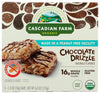 Cascadian Farm, Bar Peanut Free Facility Chocolate Drizzle Organic 5 Count, 6 Ounce