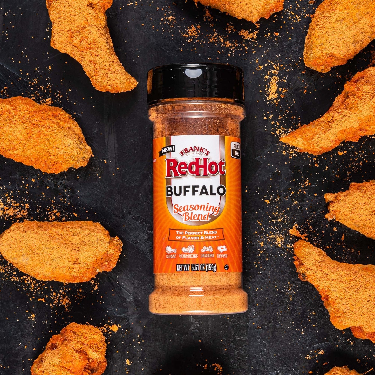 Franks RedHot Buffalo Seasoning Blend (Gluten Free), 5.61 oz