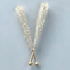 Classic Rock Candy Sticks, Sugar Rock Crystal Lollipops, Individually Wrapped (Pack Of 60, Clear White)