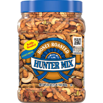Southern Style Nuts Honey Roasted Hunter Mix, 23 Ounces, Sesame Sticks, Peanuts, Sunflower Kernels, Almonds, Cashews, and Pepita